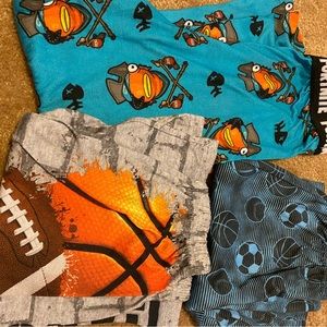 Boys pj bottoms . 2 shorts size 6/8 ,1 size 6/8 Fortnite pants